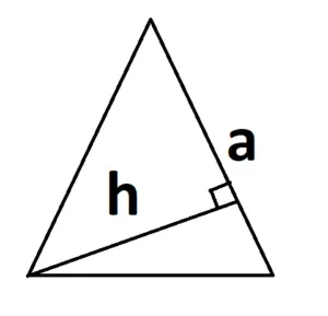 площадь треугольника с основанием