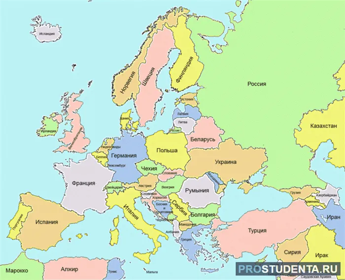 Высокоразвитые районы европы