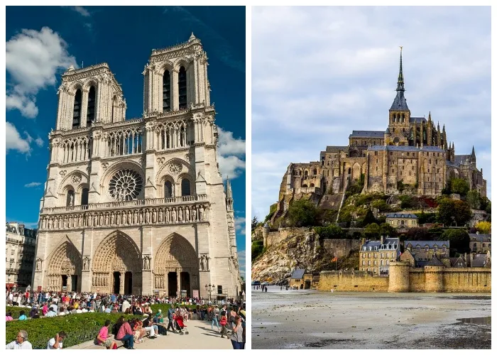 Шедевры средневековья вызывают восхищение и удивление до сих пор ( Notre-Dame de Paris, Mont-Saint-Michel).