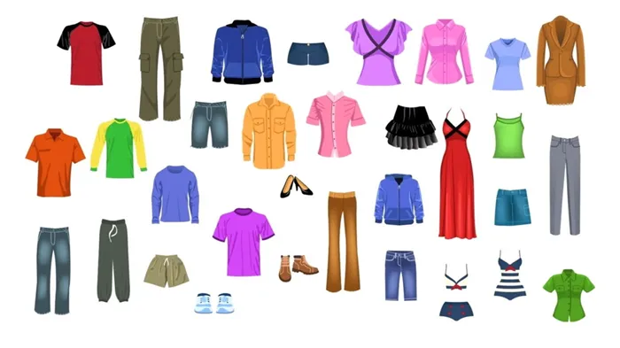 Все виды одежды: список с названиями и фото