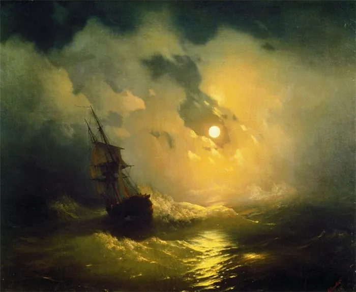 И. К. Айвазовский, «Буря на море ночью», 1849 г.