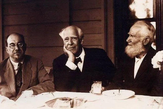 Анатолий Луначарский, Константин Станиславский, Бернард Шоу в 1931 году
