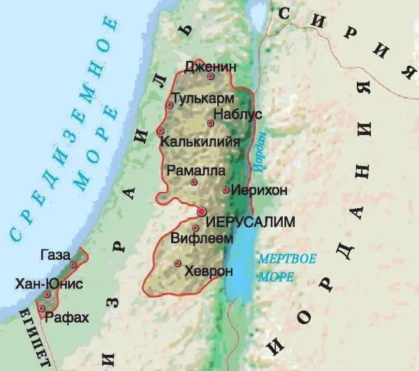 Древняя Палестина на карте