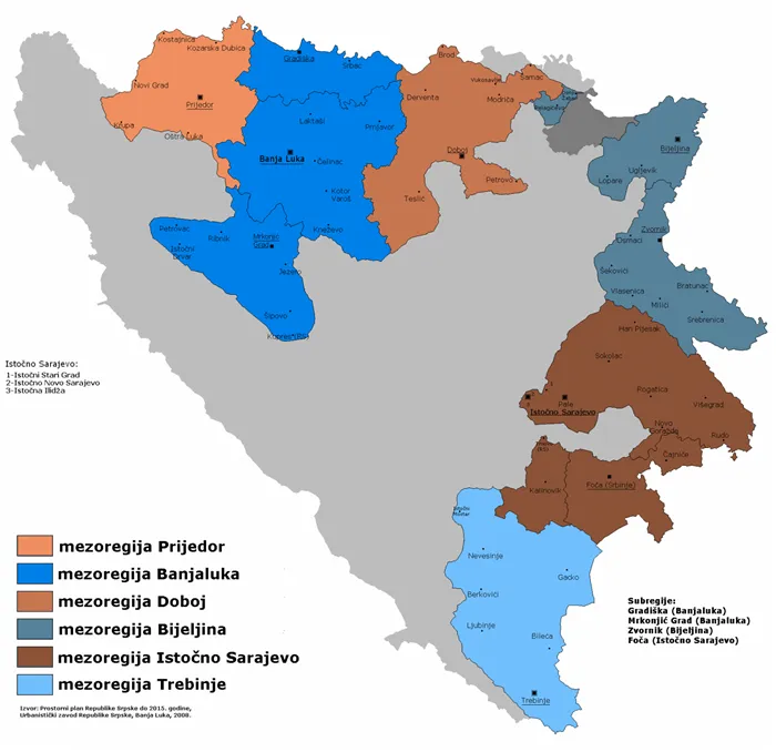 Регионы Республики Сербской. Слободни умјетник, CC BY-SA 3.0