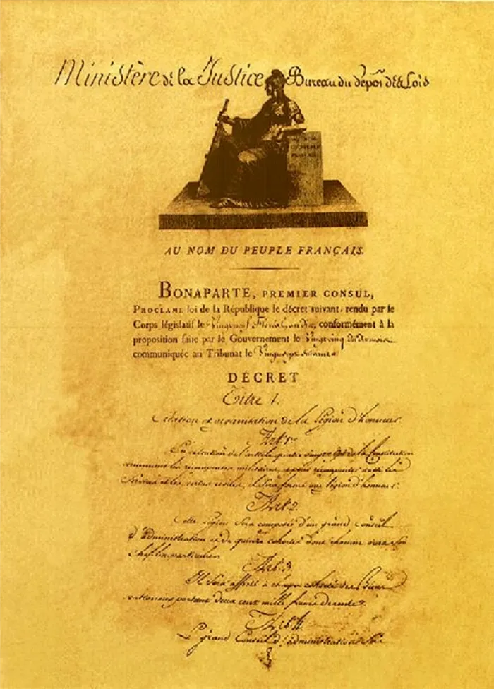 Орден Почетного легиона. Декрет об учреждении ордена, 1802