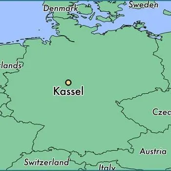 Кассель на карте Германии.