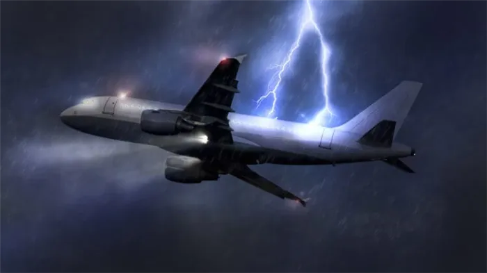 Опасно ли попадание молнии в машину, самолет, дом. Молния попадает в самолет не так красочно, но по понятным причинам реальных фото нет. Фото.