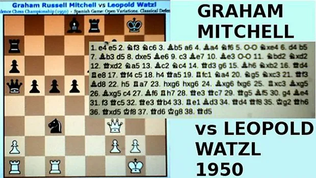 Воссозданная шахматная партия Грэма Митчелла с советским шахматистом