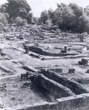 Олимпия во время раскопок