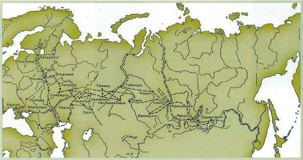 Маршрут путешествия П. С. Палласа по России в 1768–1774 годах («Троицкий вариант» №19(213), 20.09.2016)