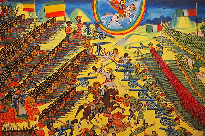 Изображение Второй Итало-эфиопской войны в представлении эфиопского художника