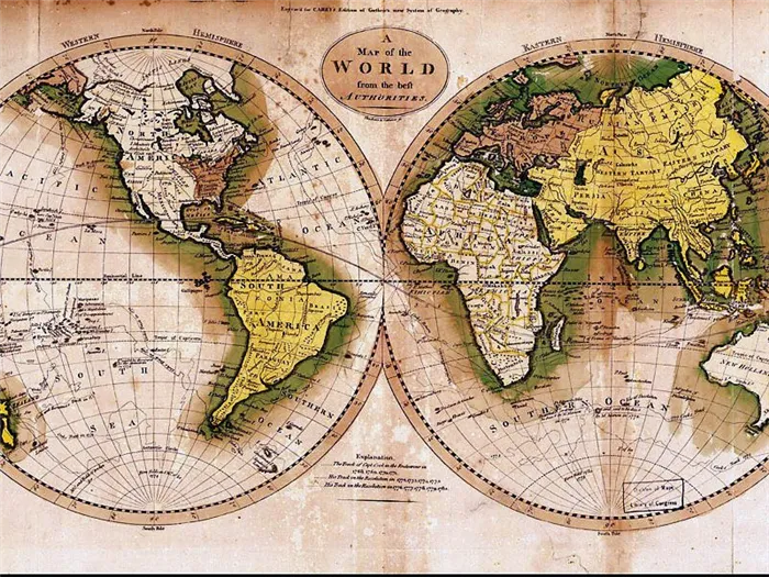 Карта мира и нулевой меридиан