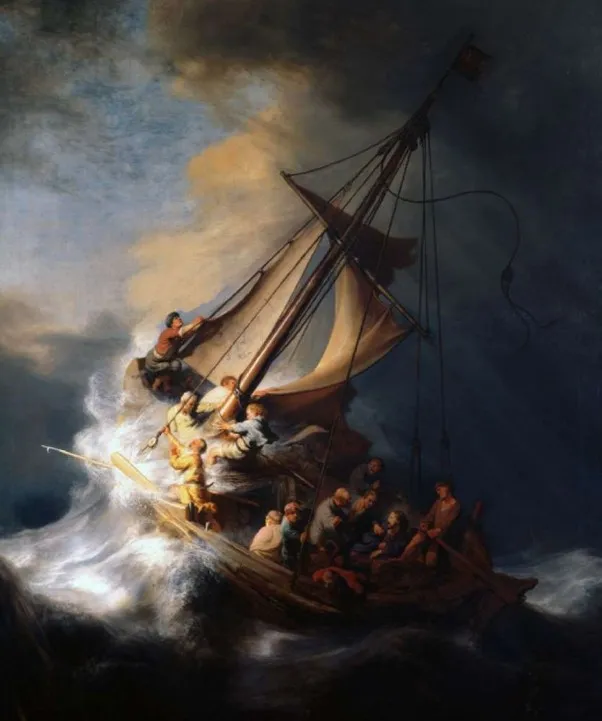 Шторм на море Галилейском. Рембрандт. 1633 г.