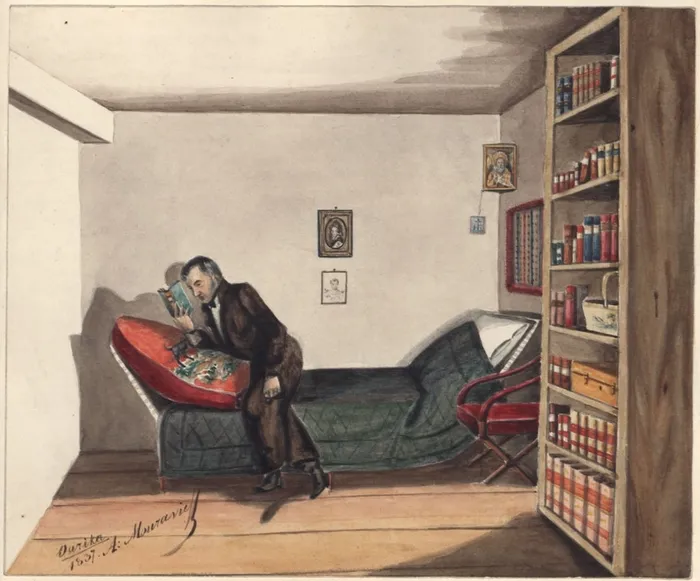 Н.М. Муравьев. 1837 год. Рисунок А.М. Муравьева (брата)
