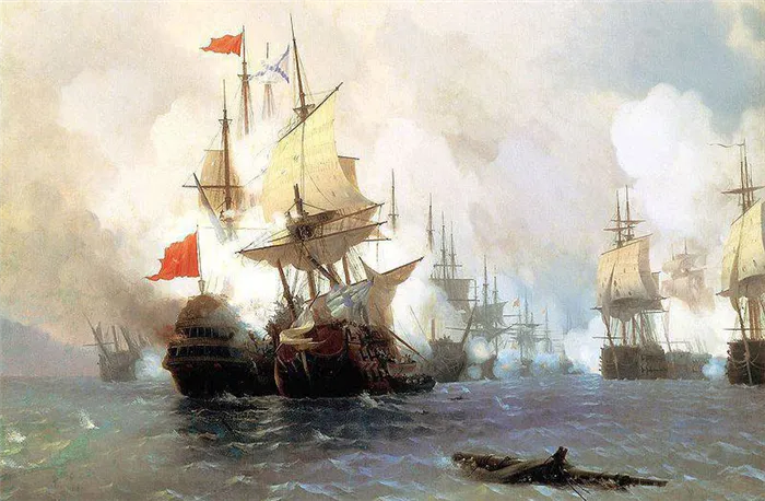 Битва флагманских кораблей при Чесмене