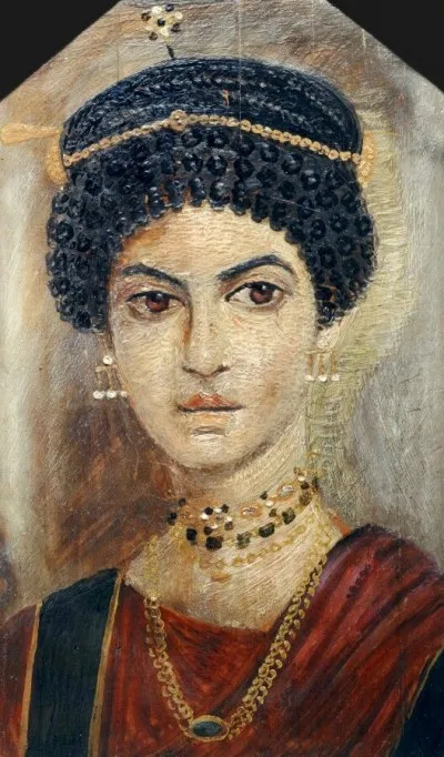 Фаюмский портрет женщины в красной тунике 