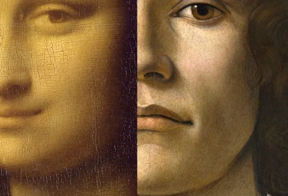Справа: Боттичелли. Портрет молодого человека. 1483 г. Национальная галерея Лондона